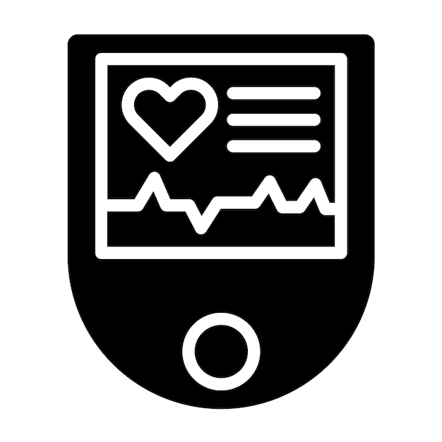 Diseño vectorial de las lecturas del oxímetro de pulso Estilo del icono