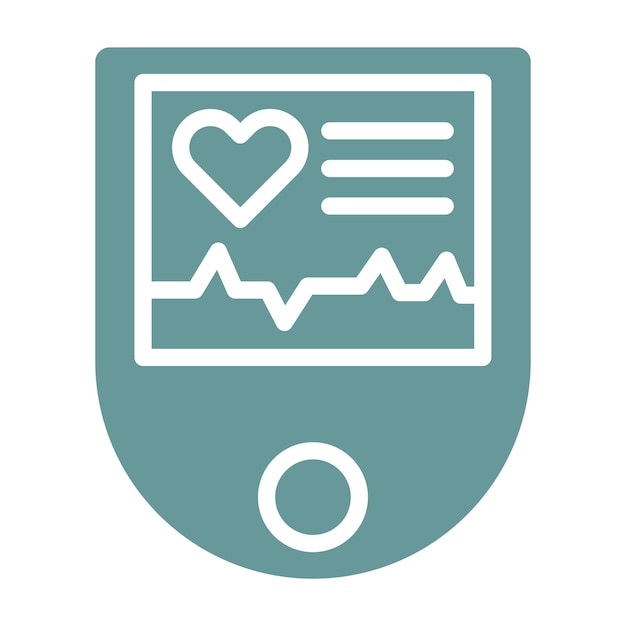 Diseño vectorial de las lecturas del oxímetro de pulso Estilo del icono