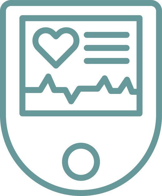 Diseño vectorial de las lecturas del oxímetro de pulso Estilo del icono