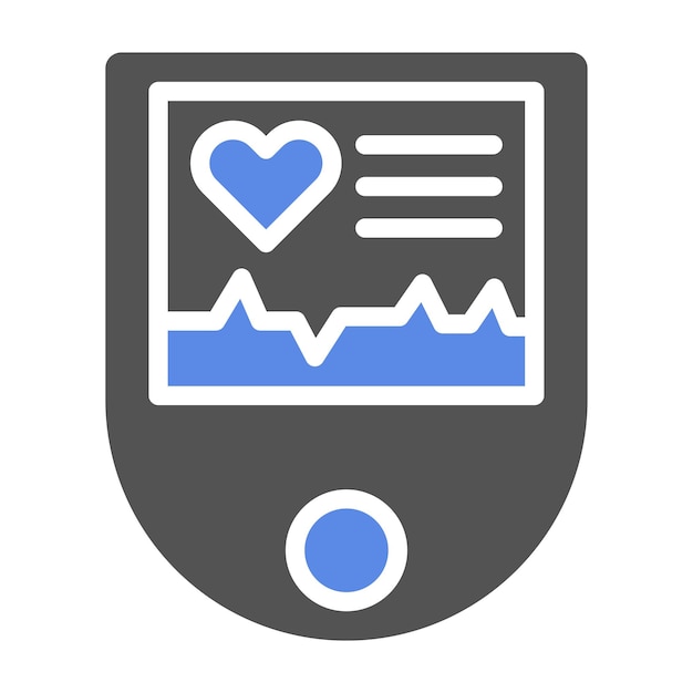 Diseño vectorial de las lecturas del oxímetro de pulso Estilo del icono