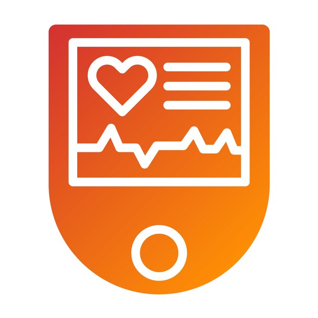 Diseño vectorial de las lecturas del oxímetro de pulso Estilo del icono