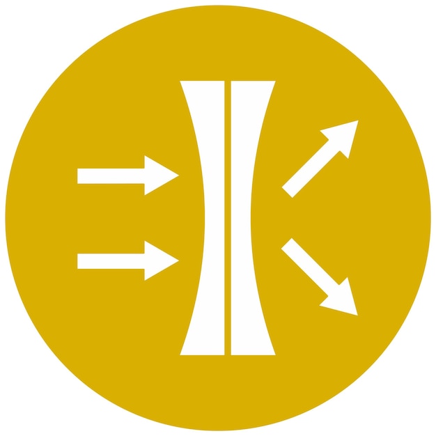 Diseño vectorial de lentes de alto índice Estilo del icono