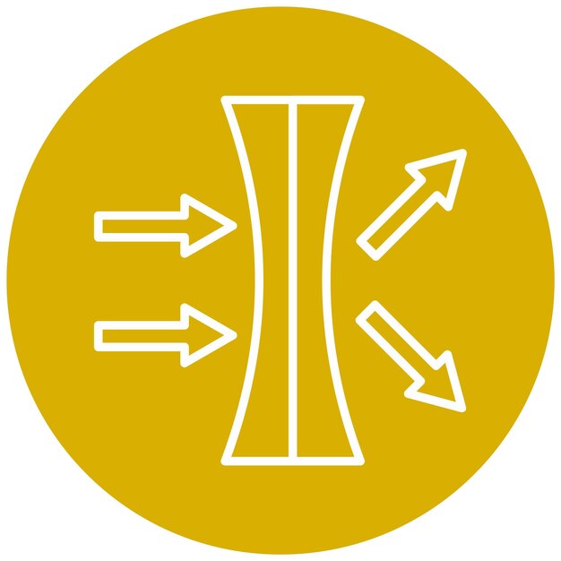 Diseño vectorial de lentes de alto índice Estilo del icono