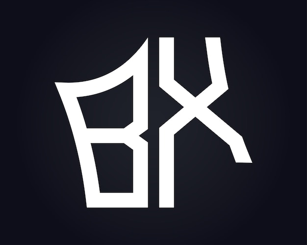 Diseño vectorial de la letra BX del logotipo