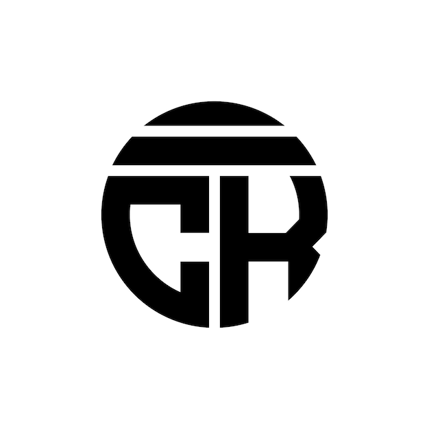 Diseño vectorial de la letra CK del logotipo