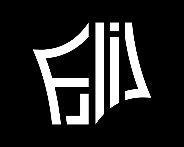 Diseño vectorial de la letra FI del logotipo
