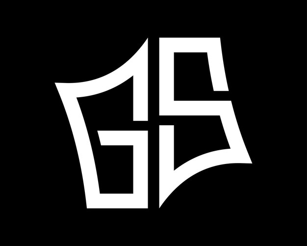 Diseño vectorial de la letra GS del logotipo