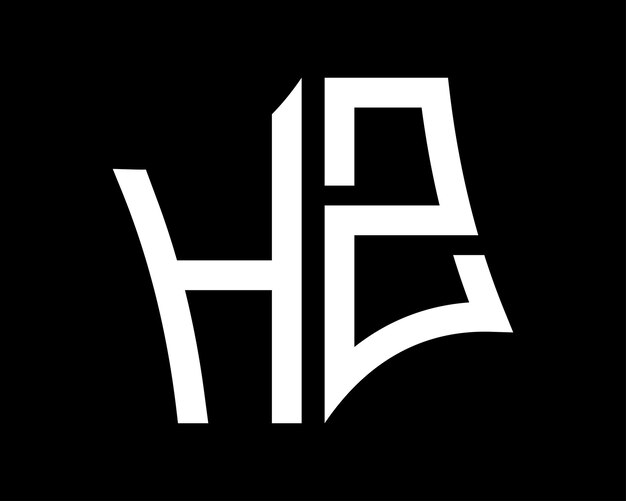 Diseño vectorial de la letra HZ del logotipo
