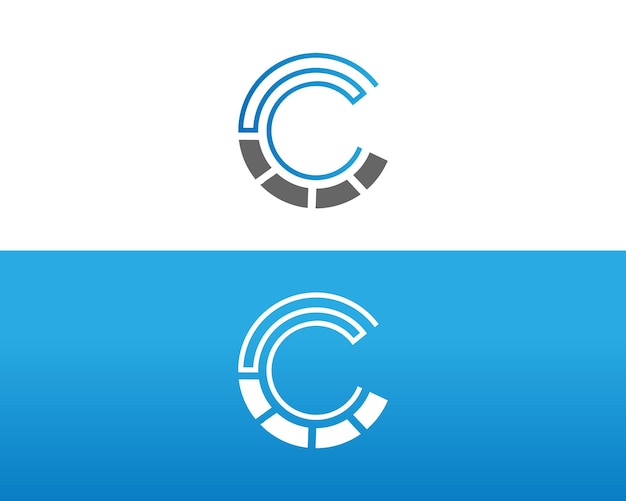 Diseño vectorial de la letra inicial C o CC del logotipo plantilla de tipografía moderna y de moda creativa