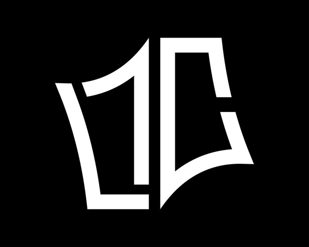 Diseño vectorial de la letra LC del logotipo