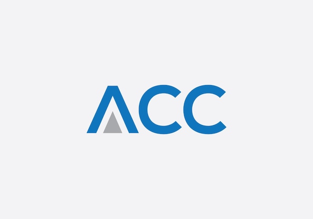 El diseño vectorial de la letra del logotipo ACC Template Abstract Letter ACC Linked Logo