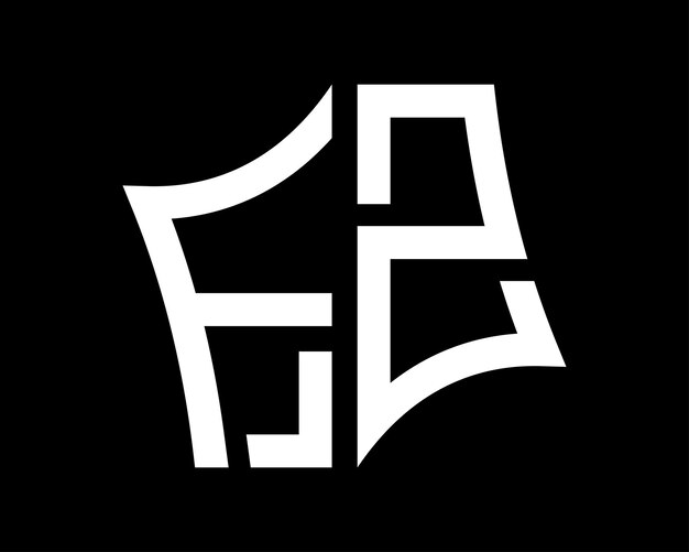 Diseño vectorial de la letra del logotipo FZ