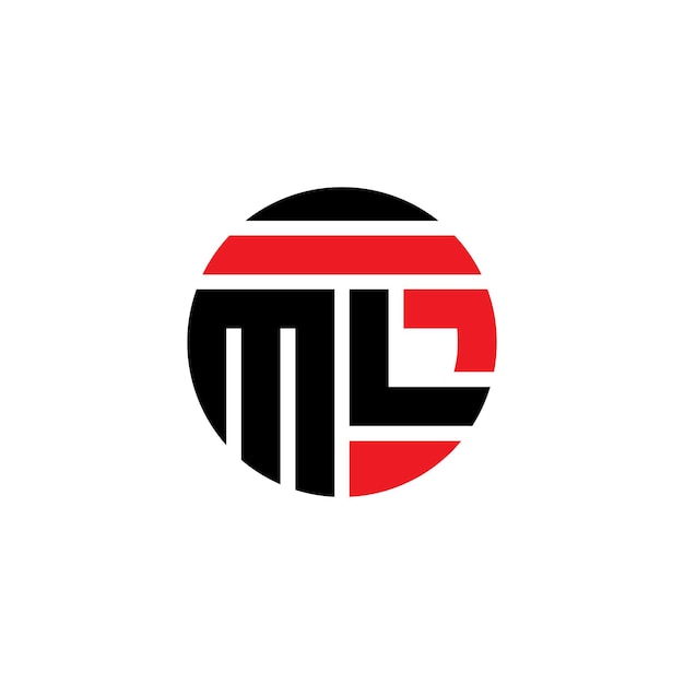 Diseño vectorial de la letra ML del logotipo