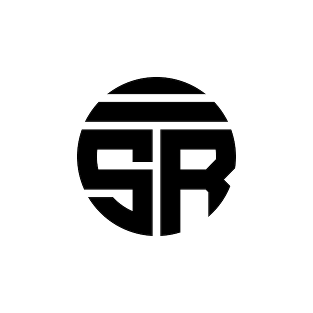 Diseño vectorial de la letra SR del logotipo