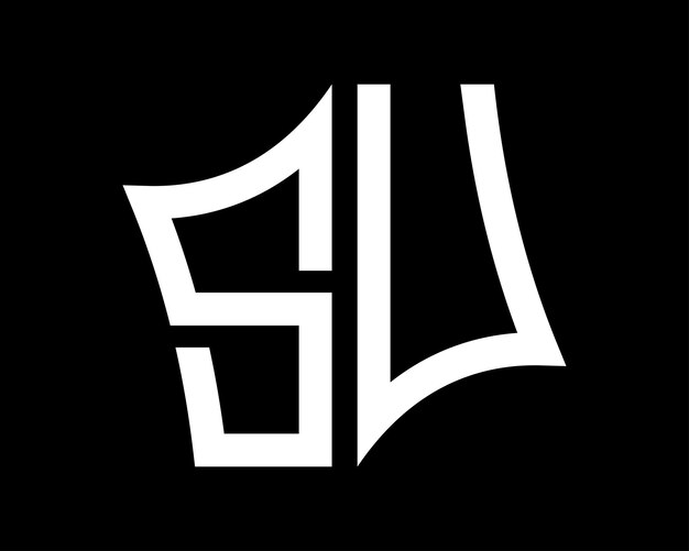 Diseño vectorial de la letra SU del logotipo