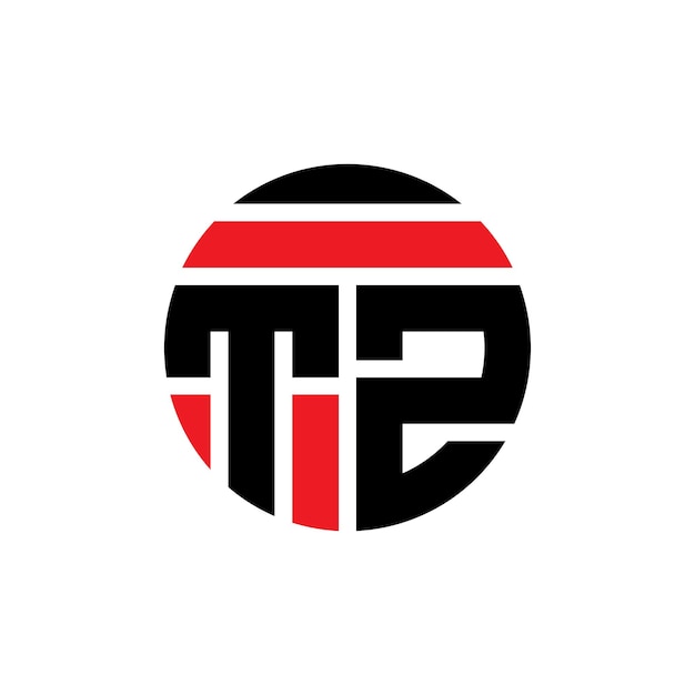 Diseño vectorial de la letra TZ del logotipo