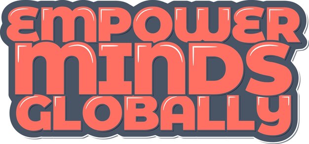 Diseño vectorial de letras de Empower Minds