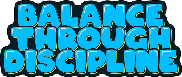 Diseño vectorial de letras de equilibrio a través de la disciplina