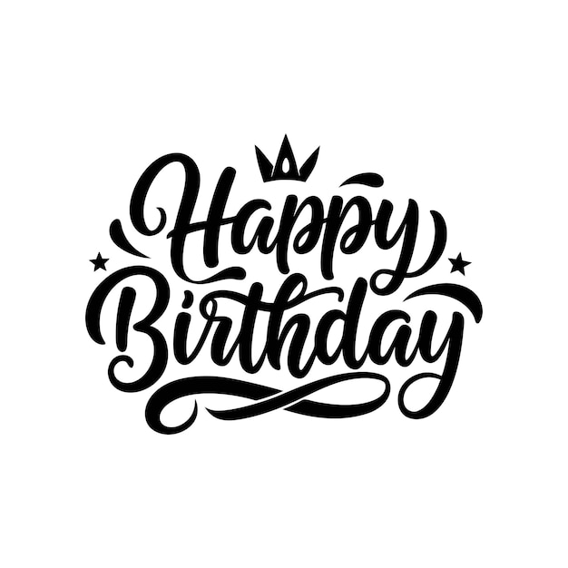 Diseño vectorial de letras de feliz cumpleaños