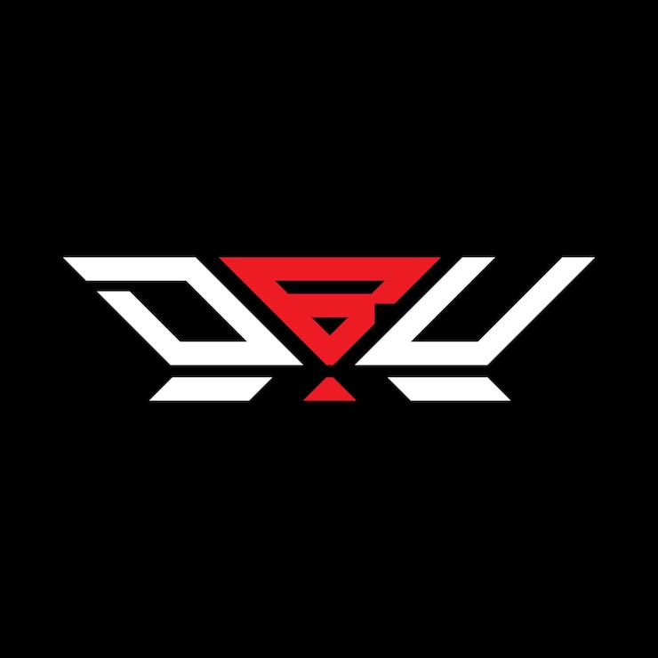 Vector diseño vectorial de letras del logotipo dbu dbu logotipo simple y moderno dbu diseño de alfabeto de lujo
