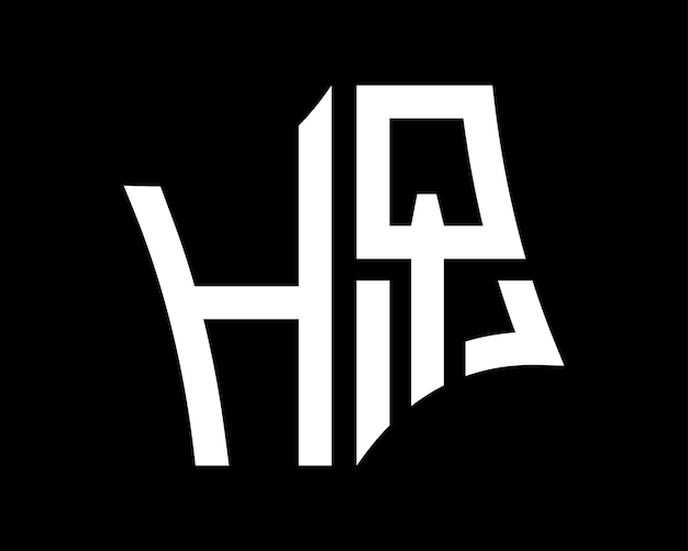 Diseño vectorial de letras del logotipo de HQ