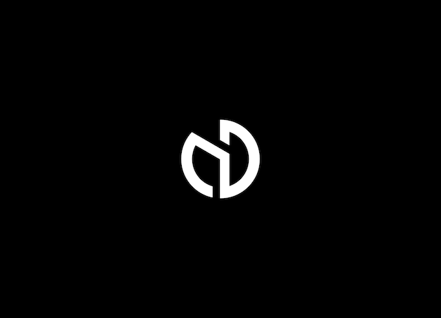 Diseño vectorial de letras del logotipo ND Letra del alfabeto ND Logotipo DN Vector de diseño de iconos de monograma mínimo