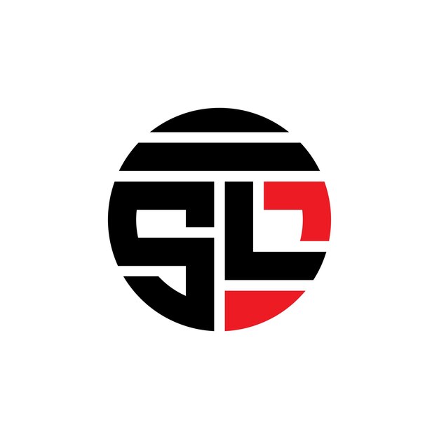 Diseño vectorial de letras del logotipo SL