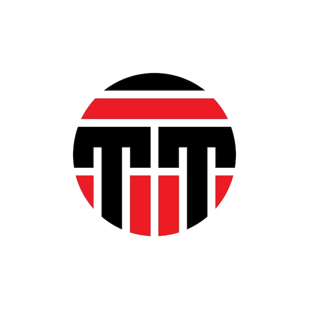Diseño vectorial de las letras del logotipo TT