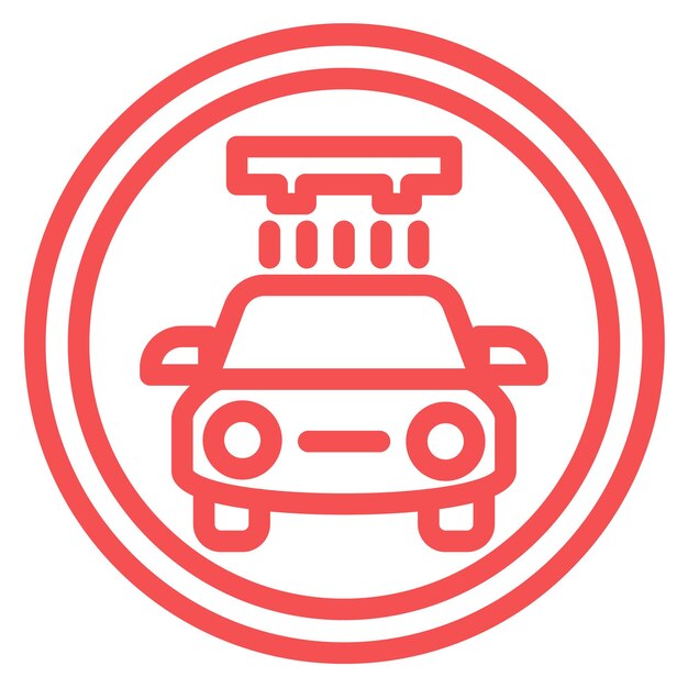 Diseño vectorial de letrero de lavado de coches Estilo de icono