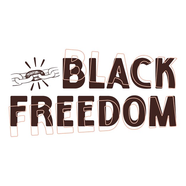 Diseño vectorial de libertad negra