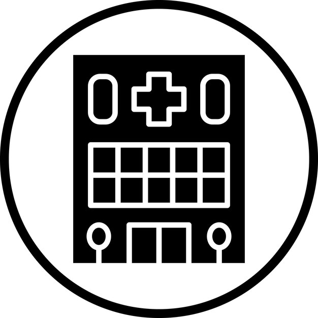 Diseño vectorial libre Estilo de icono del hospital