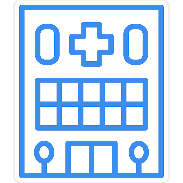 Diseño vectorial libre Estilo de icono del hospital
