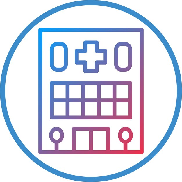 Diseño vectorial libre Estilo de icono del hospital