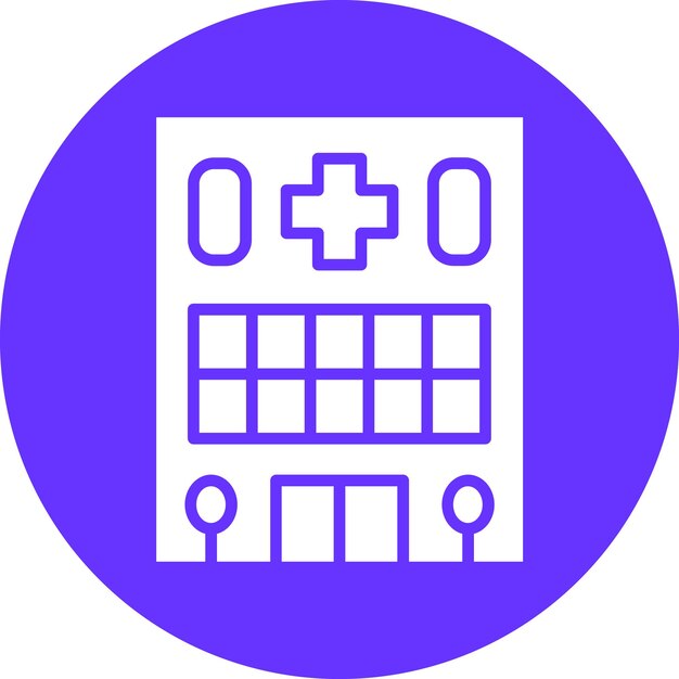 Diseño vectorial libre Estilo de icono del hospital