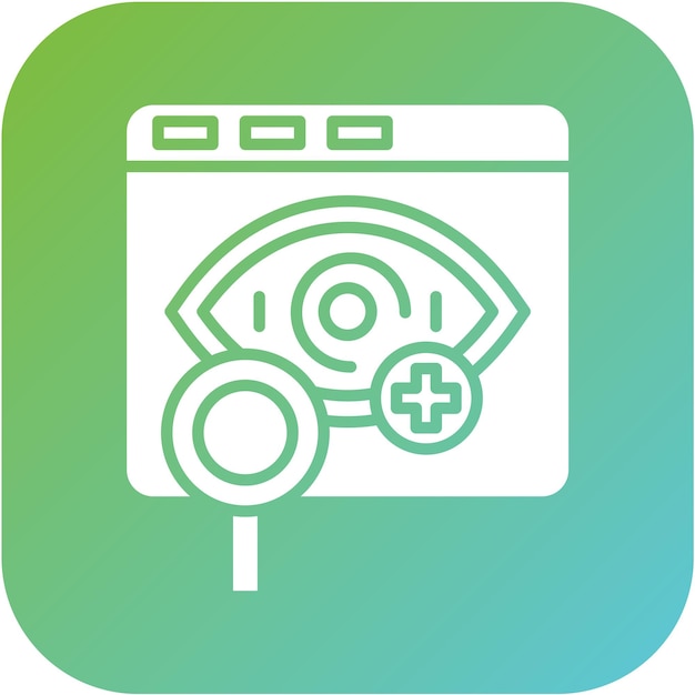 Diseño vectorial Libro Un estilo de icono de examen ocular