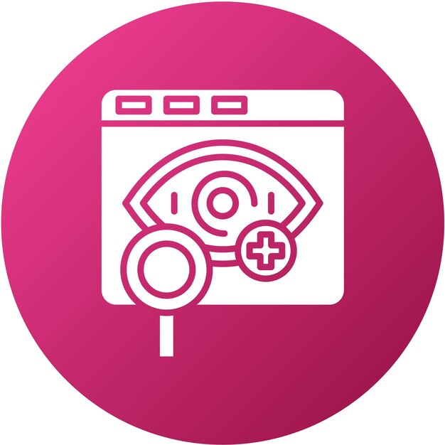 Diseño vectorial Libro Un estilo de icono de examen ocular