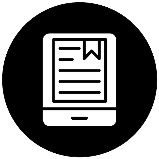 Diseño vectorial de libros electrónicos Estilo de icono