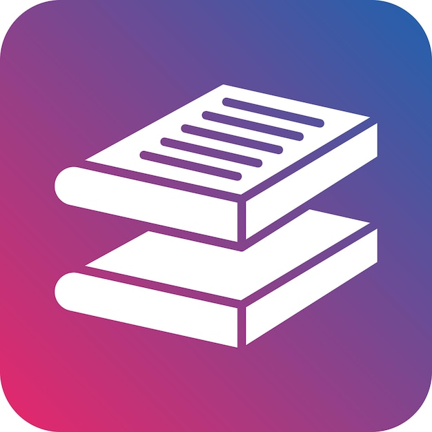 Diseño vectorial de libros Estilo de íconos