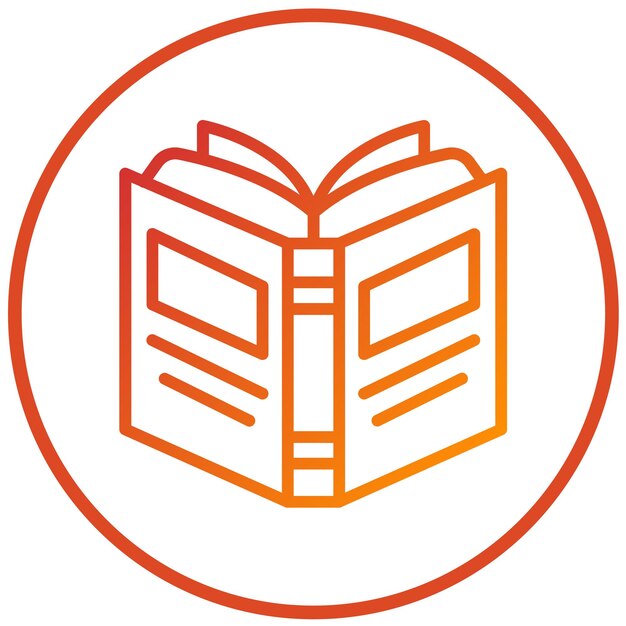 Diseño vectorial de libros Estilo de íconos