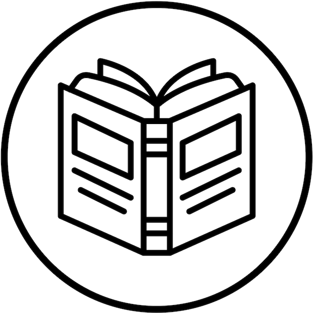 Diseño vectorial de libros Estilo de íconos