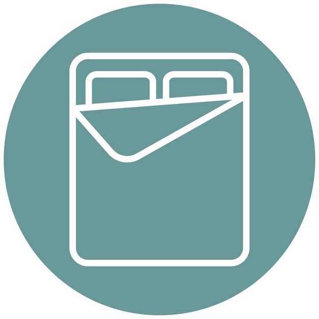 Diseño vectorial de lienzos de cama Estilo de icono