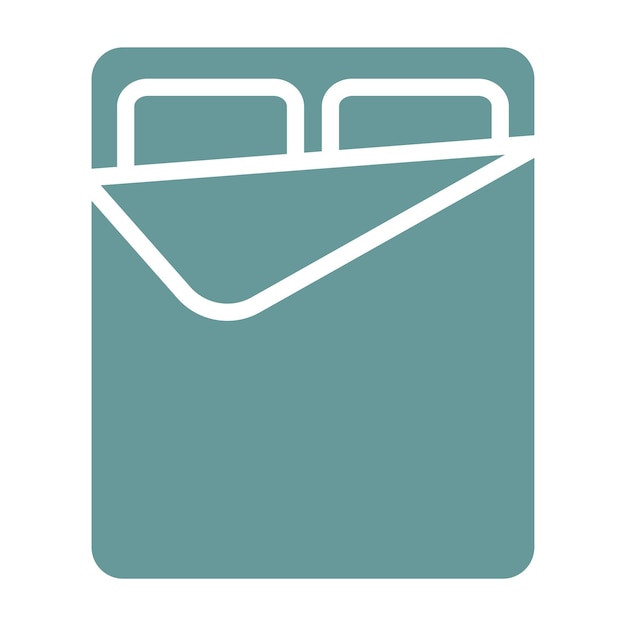 Diseño vectorial de lienzos de cama Estilo de icono