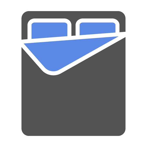Diseño vectorial de lienzos de cama Estilo de icono