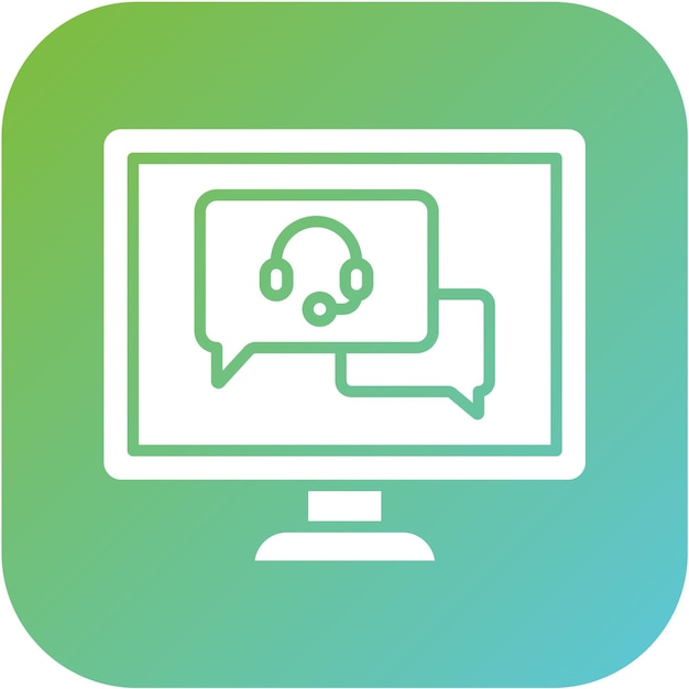 Diseño vectorial en línea Apoyo estilo de icono