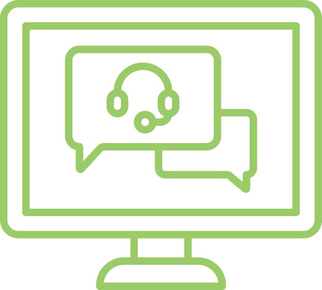 Diseño vectorial en línea Apoyo estilo de icono
