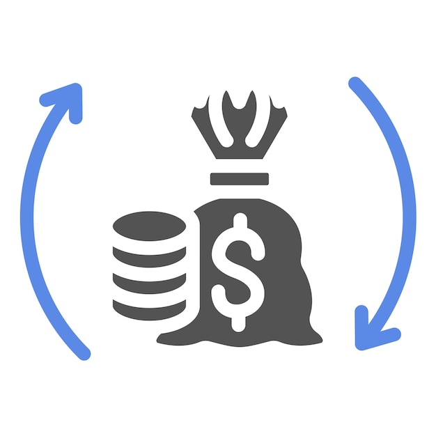 Diseño vectorial de la línea de crédito Estilo del icono