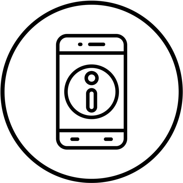 Diseño vectorial en línea Estilo de icono de información