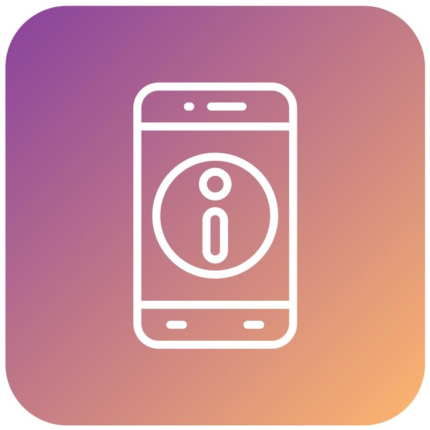 Diseño vectorial en línea Estilo de icono de información