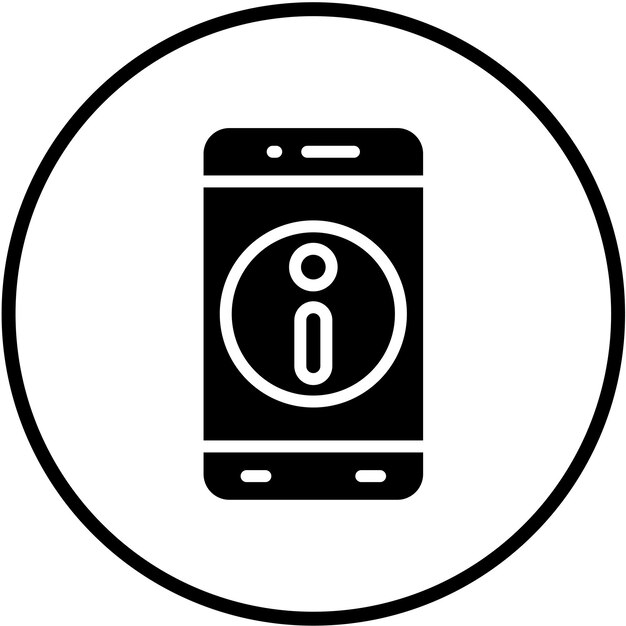 Diseño vectorial en línea Estilo de icono de información