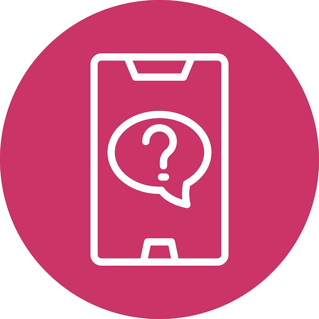 Diseño vectorial en línea Estilo del icono de la pregunta